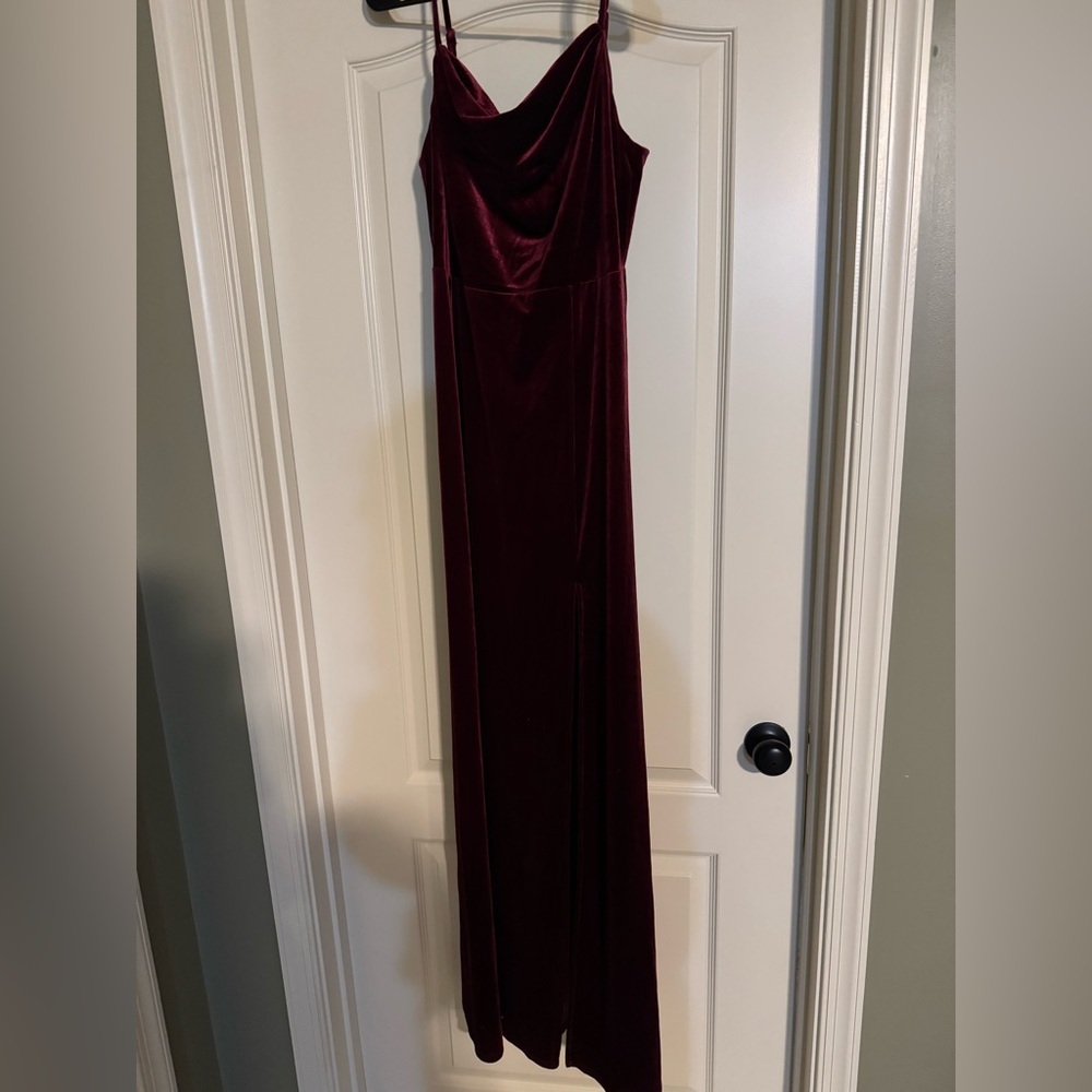 Birdy Grey Cabernet Velvet Maxi Dress – Size Medium - Picture 2 of 11